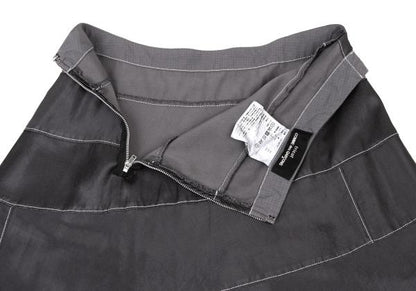 tricot COMME des GARCONS Gray Satin Panel Midi Skirt Size S