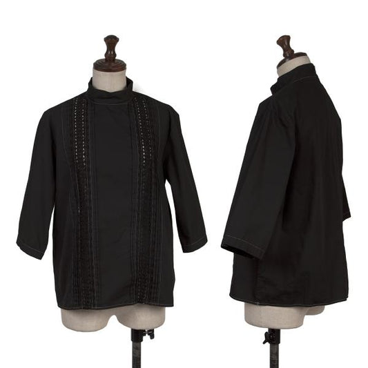 tricot COMME des GARCONS Cotton Lace Blouse Black Size S