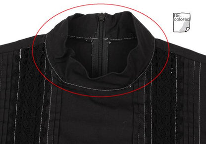 tricot COMME des GARCONS Cotton Lace Blouse Black Size S