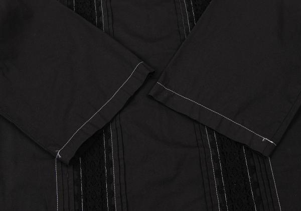 tricot COMME des GARCONS Cotton Lace Blouse Black Size S