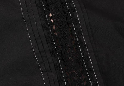 tricot COMME des GARCONS Cotton Lace Blouse Black Size S