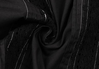 tricot COMME des GARCONS Cotton Lace Blouse Black Size S