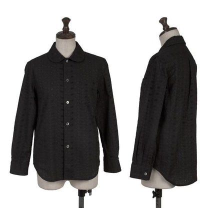 COMME des GARCONS Cotton Floral Lace Blouse Black Shirt Size S