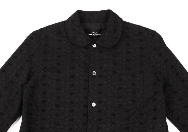 COMME des GARCONS Cotton Floral Lace Blouse Black Shirt Size S
