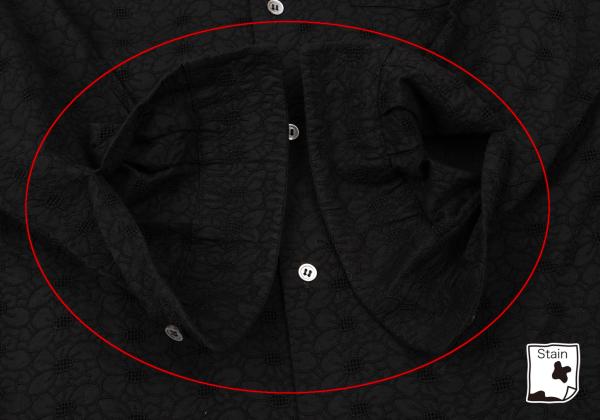 COMME des GARCONS Cotton Floral Lace Blouse Black Shirt Size S