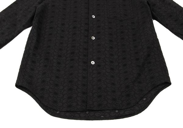 COMME des GARCONS Cotton Floral Lace Blouse Black Shirt Size S