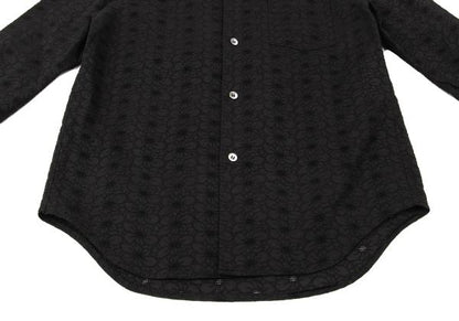 COMME des GARCONS Cotton Floral Lace Blouse Black Shirt Size S