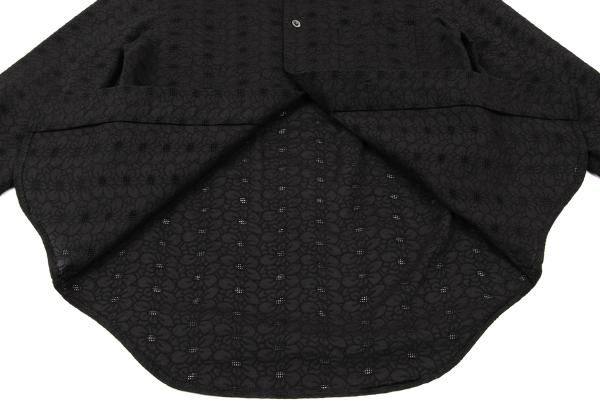 COMME des GARCONS Cotton Floral Lace Blouse Black Shirt Size S
