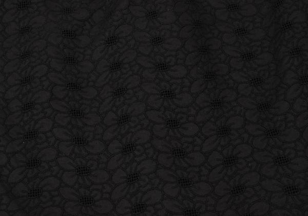 COMME des GARCONS Cotton Floral Lace Blouse Black Shirt Size S