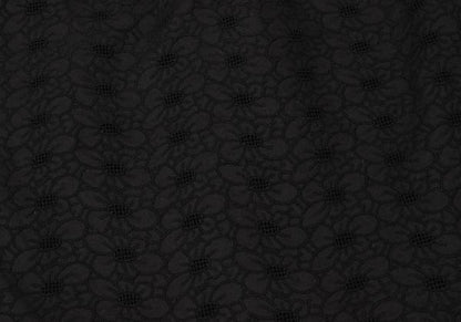 COMME des GARCONS Cotton Floral Lace Blouse Black Shirt Size S