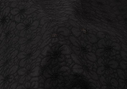 COMME des GARCONS Cotton Floral Lace Blouse Black Shirt Size S