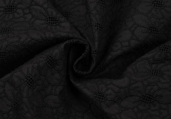 COMME des GARCONS Cotton Floral Lace Blouse Black Shirt Size S