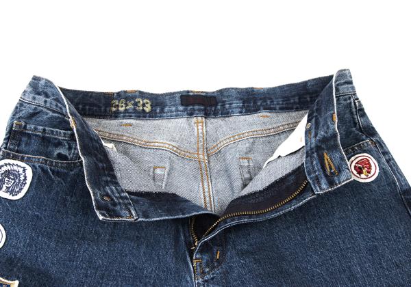 Papas Patch Washed Denim Jeans Indigo Size 36