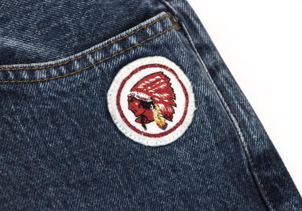 Papas Patch Washed Denim Jeans Indigo Size 36