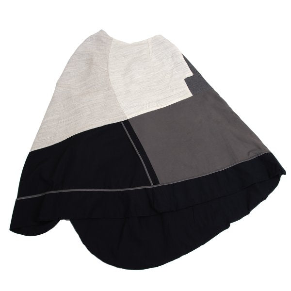 COMME des GARCONS Mixed Material Skirt Gray Size M