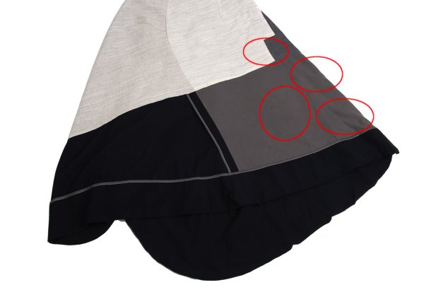 COMME des GARCONS Mixed Material Skirt Gray Size M