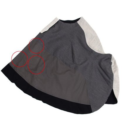 COMME des GARCONS Mixed Material Skirt Gray Size M