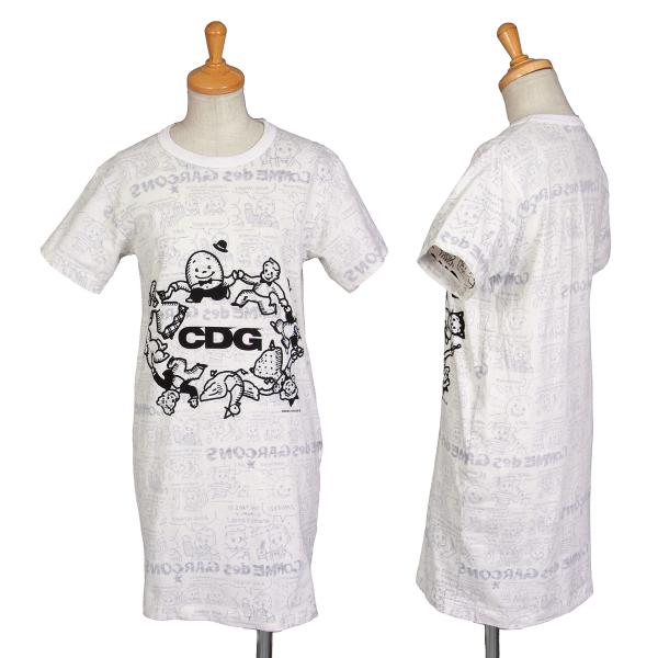 COMME des GARCONS OSAMU GOODS Print Off-White Black T-Shirt Size XS