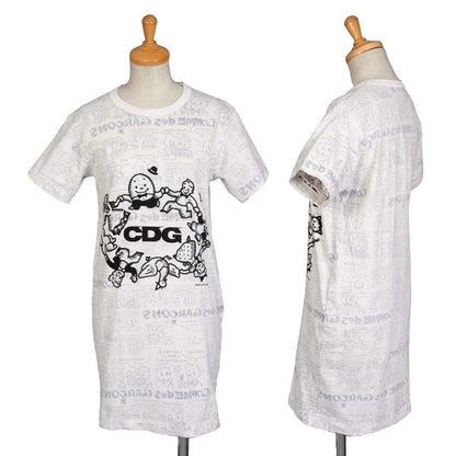COMME des GARCONS OSAMU GOODS Print Off-White Black T-Shirt Size XS