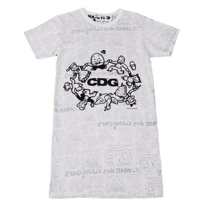 COMME des GARCONS OSAMU GOODS Print Off-White Black T-Shirt Size XS