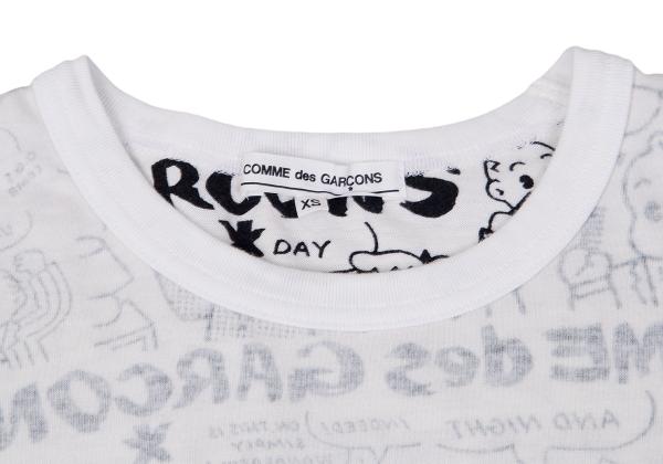 COMME des GARCONS OSAMU GOODS Print Off-White Black T-Shirt Size XS