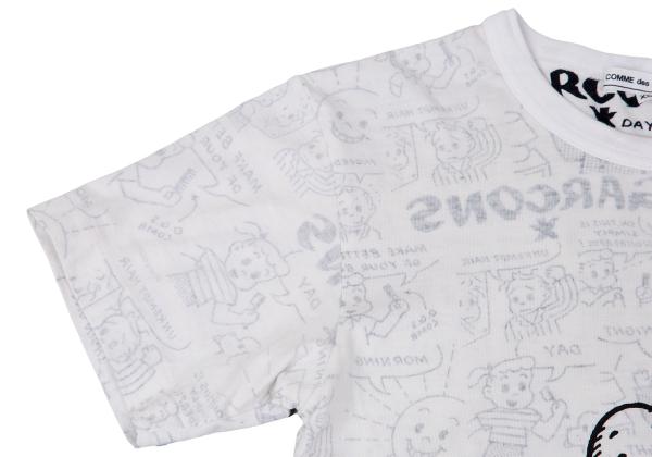 COMME des GARCONS OSAMU GOODS Print Off-White Black T-Shirt Size XS