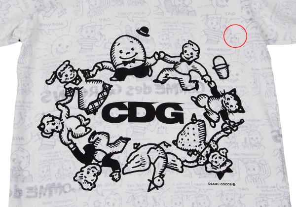 COMME des GARCONS OSAMU GOODS Print Off-White Black T-Shirt Size XS