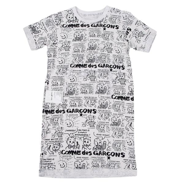COMME des GARCONS OSAMU GOODS Print Off-White Black T-Shirt Size XS