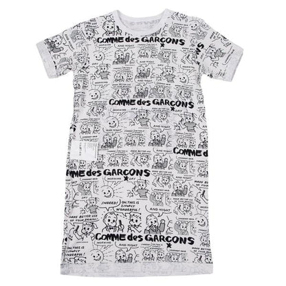 COMME des GARCONS OSAMU GOODS Print Off-White Black T-Shirt Size XS