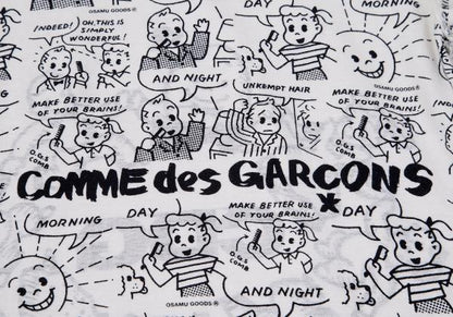 COMME des GARCONS OSAMU GOODS Print Off-White Black T-Shirt Size XS