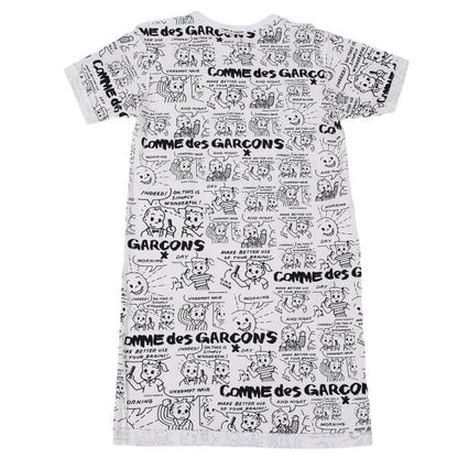 COMME des GARCONS OSAMU GOODS Print Off-White Black T-Shirt Size XS