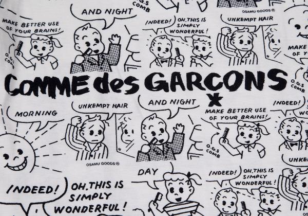 COMME des GARCONS OSAMU GOODS Print Off-White Black T-Shirt Size XS