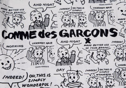 COMME des GARCONS OSAMU GOODS Print Off-White Black T-Shirt Size XS