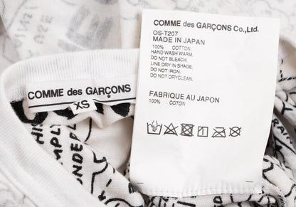 COMME des GARCONS OSAMU GOODS Print Off-White Black T-Shirt Size XS