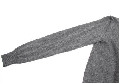 COMME des GARCONS Gold Lame Trim Wool Cardigan Gray Size S