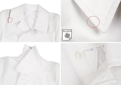 COMME des GARCONS HOMME PLUS White Quilted Coat Size S