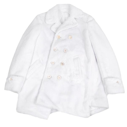 COMME des GARCONS HP 18AW Faux Fur Quilted Coat White Size S