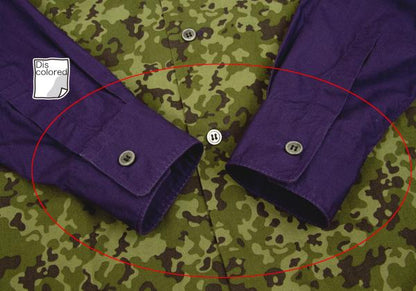 BLACK COMME des GARCONS Camo Panel Purple Khaki Shirt Size S