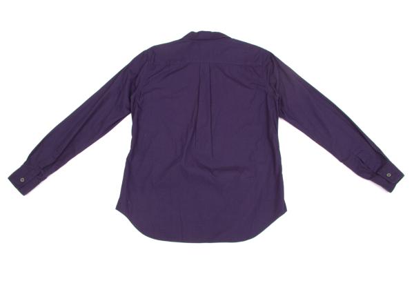 BLACK COMME des GARCONS Camo Panel Purple Khaki Shirt Size S