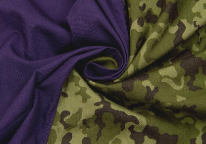 BLACK COMME des GARCONS Camo Panel Purple Khaki Shirt Size S
