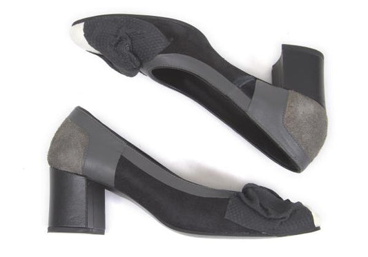 COMME des GARCONS Inside-Out Ribbon Pumps Gray Size 23CM