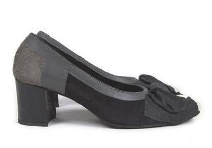 COMME des GARCONS Inside-Out Ribbon Pumps Gray Size 23CM