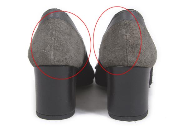 COMME des GARCONS Inside-Out Ribbon Pumps Gray Size 23CM