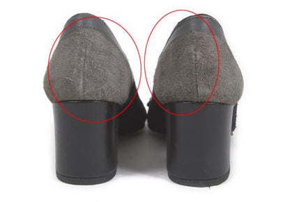 COMME des GARCONS Inside-Out Ribbon Pumps Gray Size 23CM