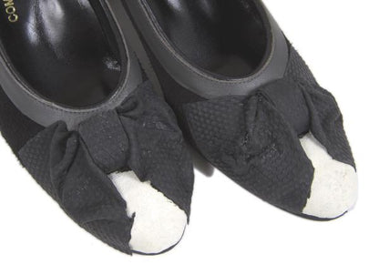 COMME des GARCONS Inside-Out Ribbon Pumps Gray Size 23CM