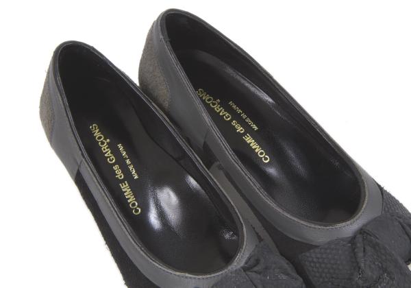 COMME des GARCONS Inside-Out Ribbon Pumps Gray Size 23CM