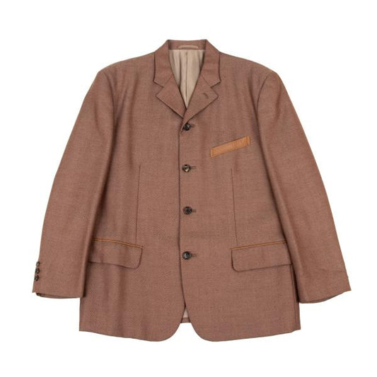 COMME des GARCONS HOMME PLUS Leather Jacket Brown Size S
