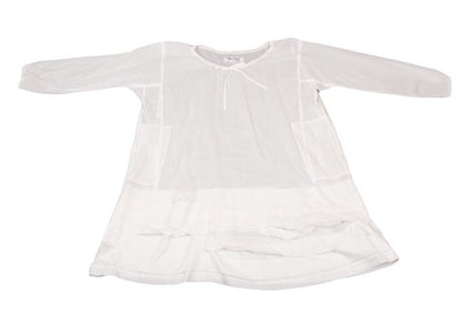 COMME des GARCONS Tiered Hem Cotton Tunic White Blouse Size S