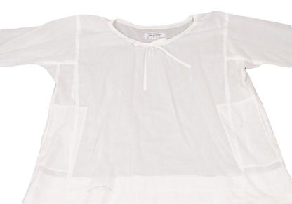 COMME des GARCONS Tiered Hem Cotton Tunic White Blouse Size S