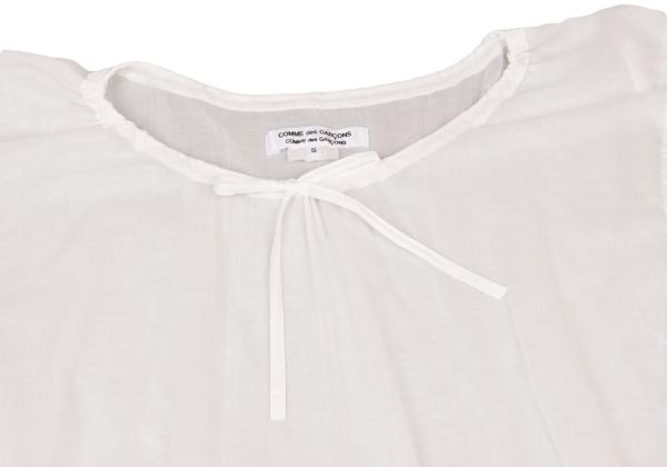 COMME des GARCONS Tiered Hem Cotton Tunic White Blouse Size S